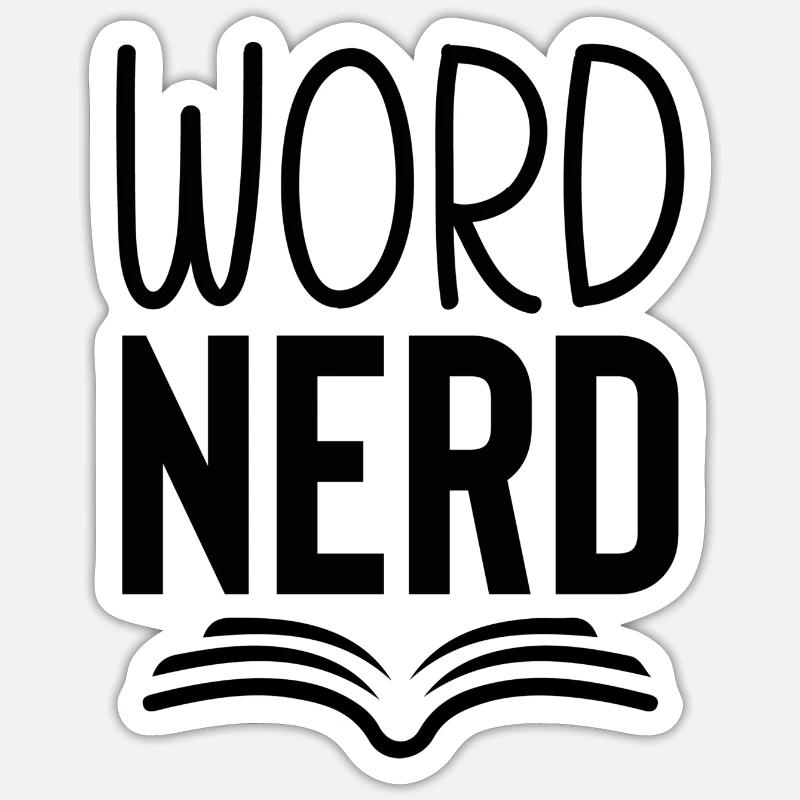Word Nerd - Sticker size S (10 x 10 cm) - white matte