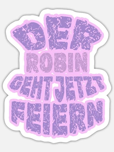 Vorname Robin - Sticker Größe S (10 x 10 cm) - Mattweiß