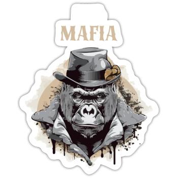 The real mafia - Sticker size S (10 x 10 cm) - white matte - Front