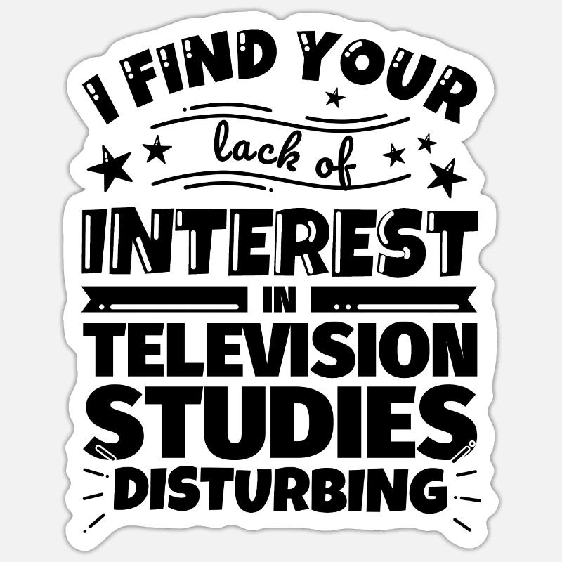 Fernsehstudien lustiges Geschenk Sticker Größe S (10 x 10 cm)