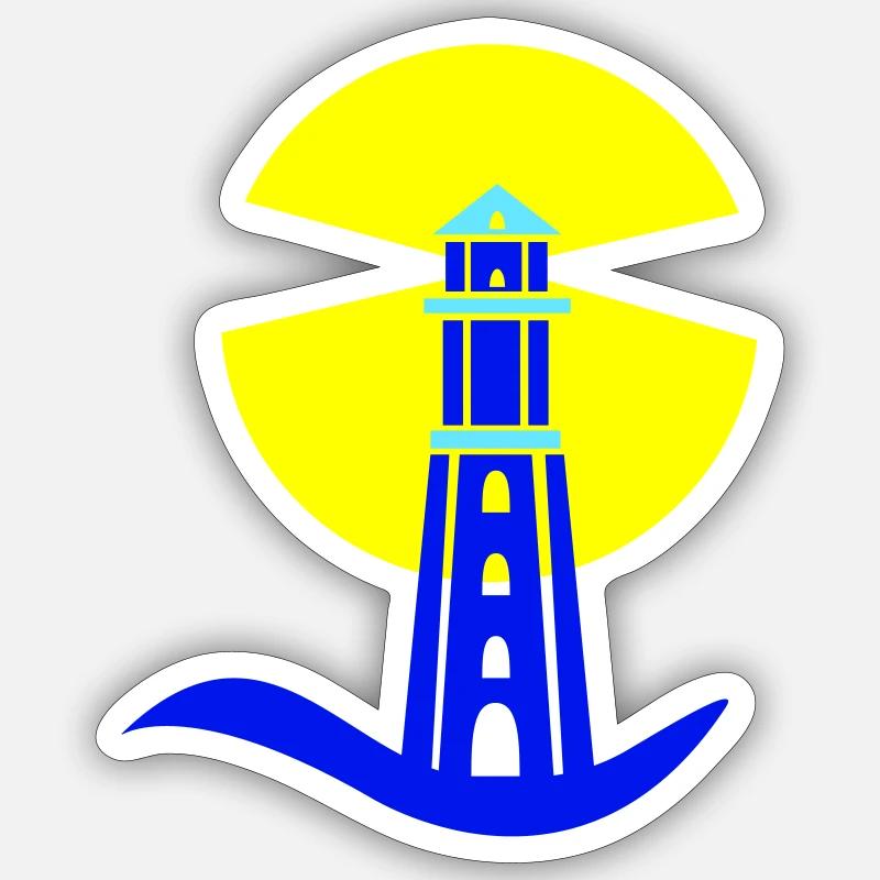 lighthouse - Sticker size S (10 x 10 cm) - white matte