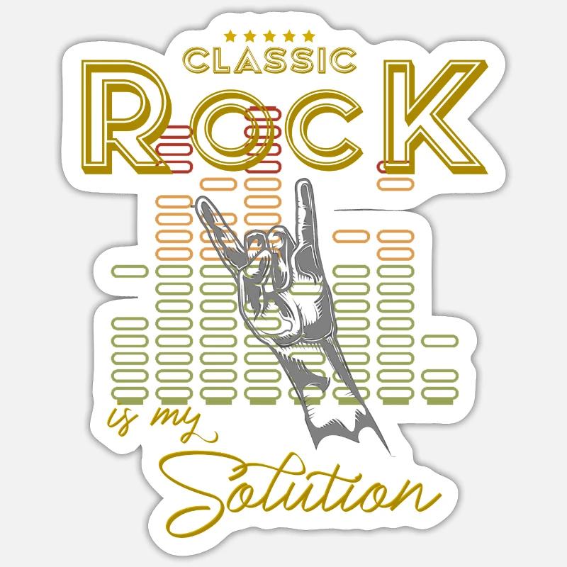 Classic Rock is my Solution! Sticker size S (10 x 10 cm)