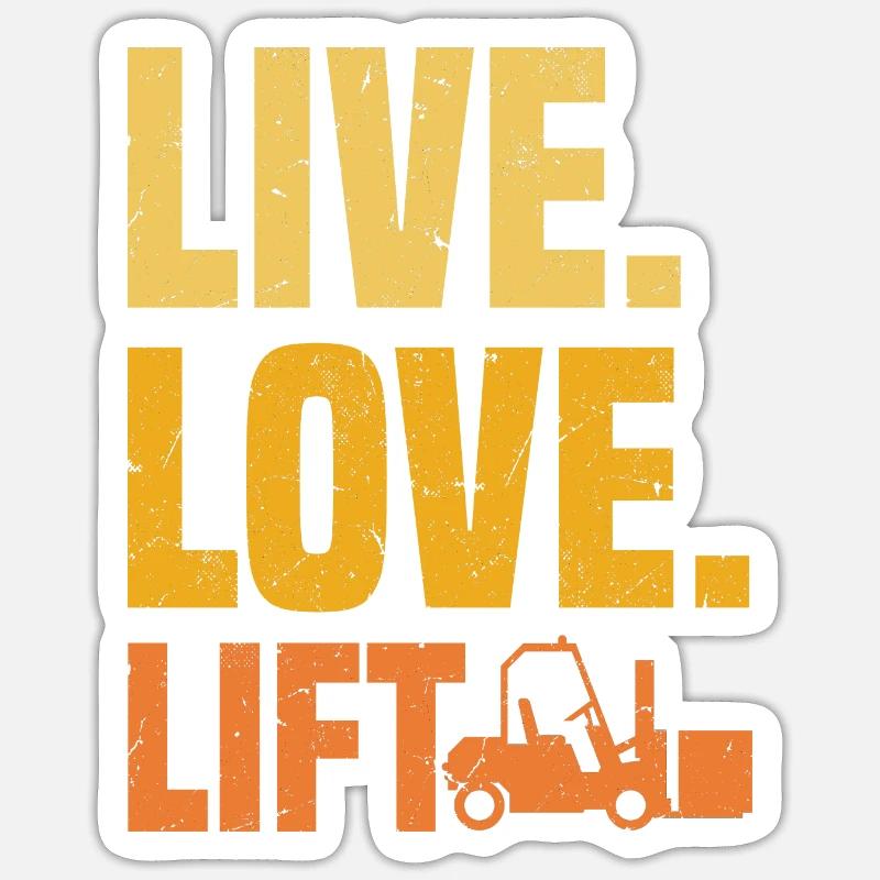 Gabelstaplerfahrer Sticker Größe S (10 x 10 cm)