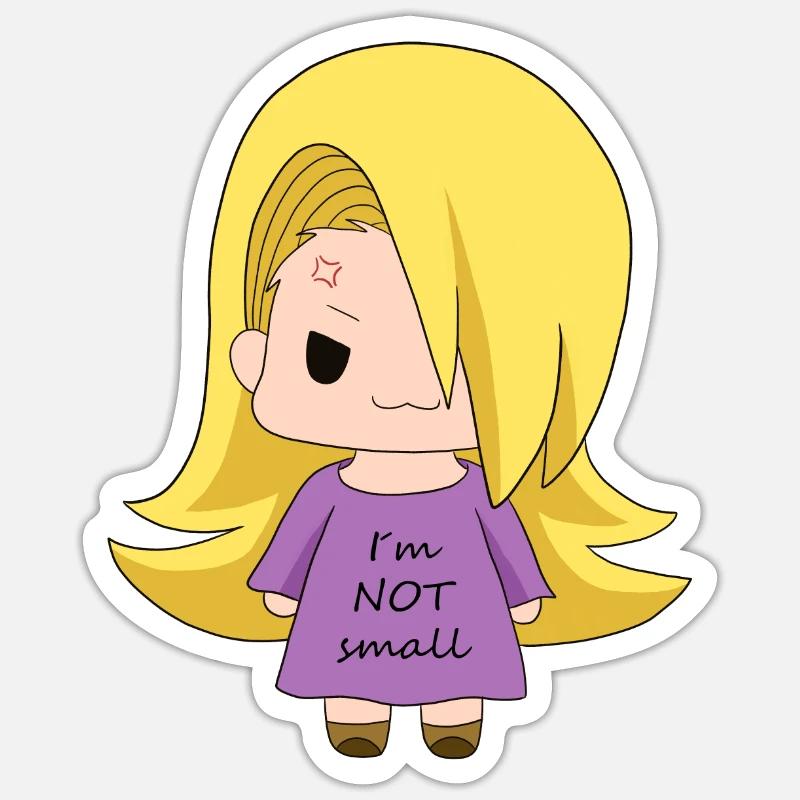 Chibi mignon - Sticker taille S (10 x 10 cm) - blanc mat