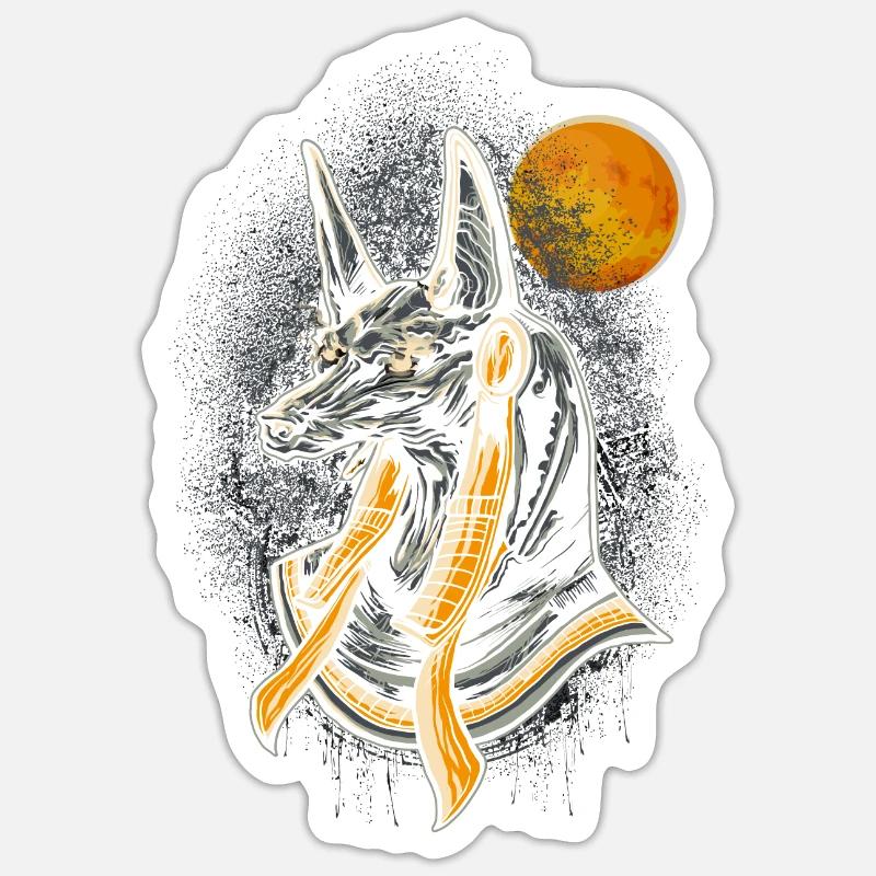 anubis - Sticker Größe S (10 x 10 cm) - Mattweiß