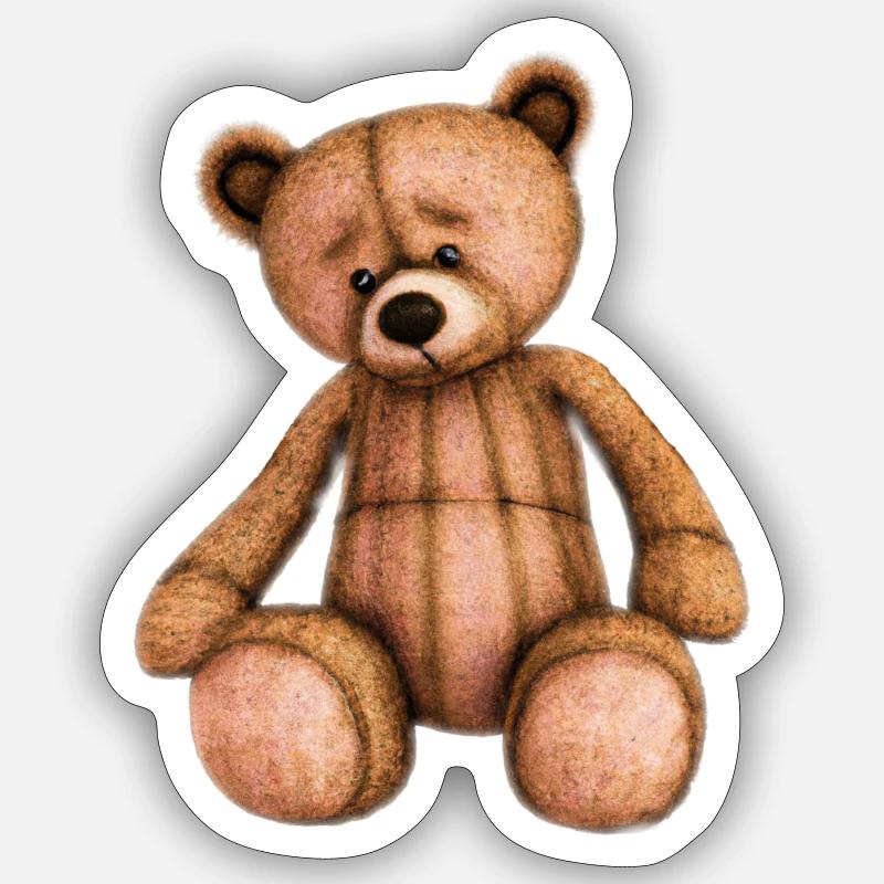Teddybär Sticker Größe S (10 x 10 cm)