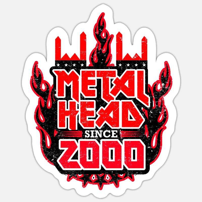METALHEAD since 2000 - Sticker size S (10 x 10 cm) - white matte