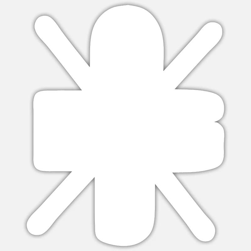 Chien - Sticker taille S (10 x 10 cm) - blanc mat