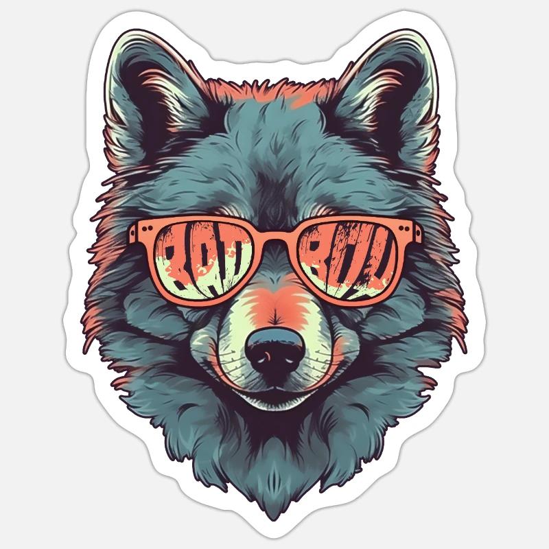 Mauvais garçon - Sticker taille S (10 x 10 cm) - blanc mat