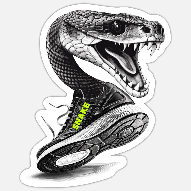snake - Sticker Größe S (10 x 10 cm) - Mattweiß
