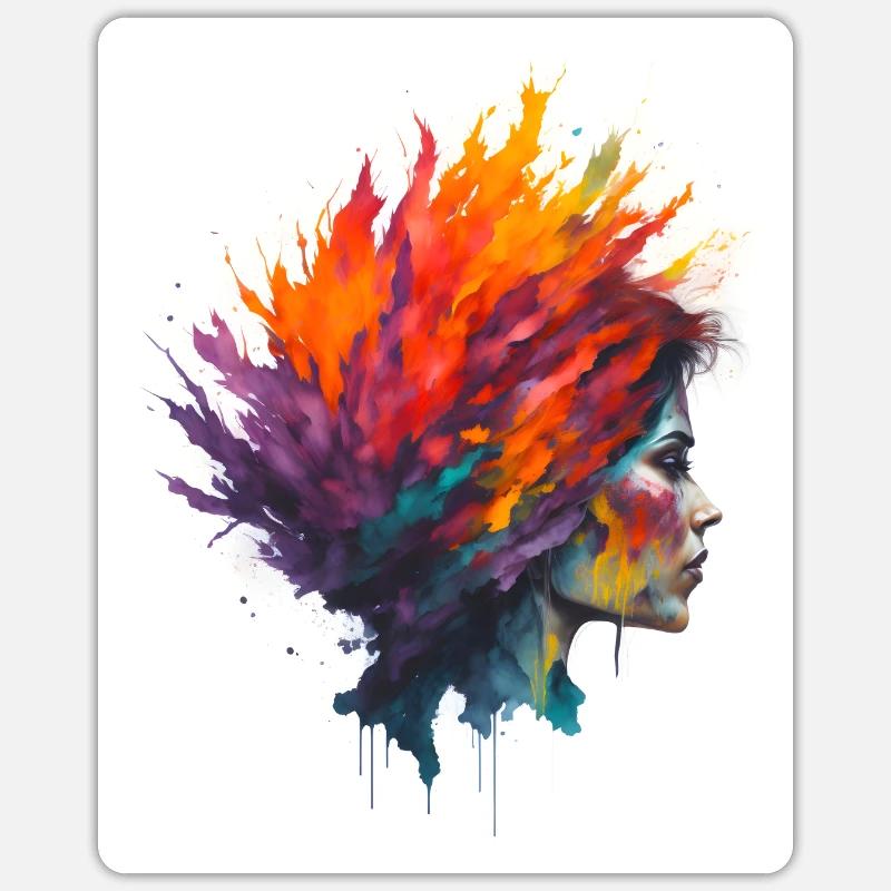 Farbexplosion Sticker Größe S (10 x 10 cm)