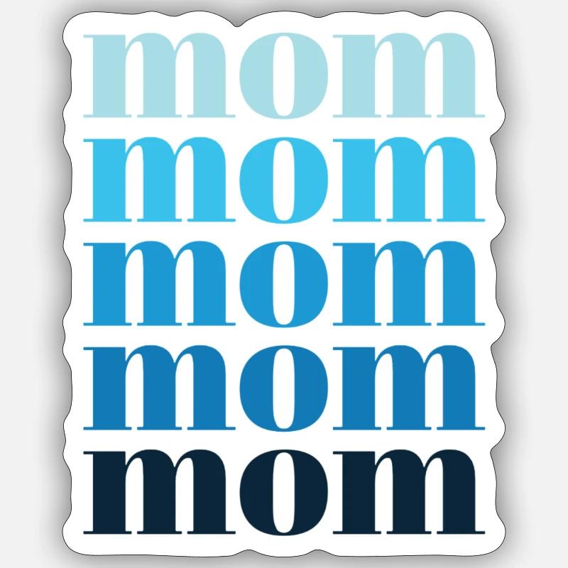 Maman Bleu - Sticker taille S (10 x 10 cm) - blanc mat