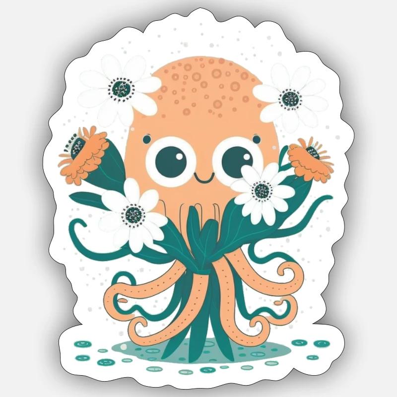 Tentacules affectueux 3 Sticker taille S (10 x 10 cm)