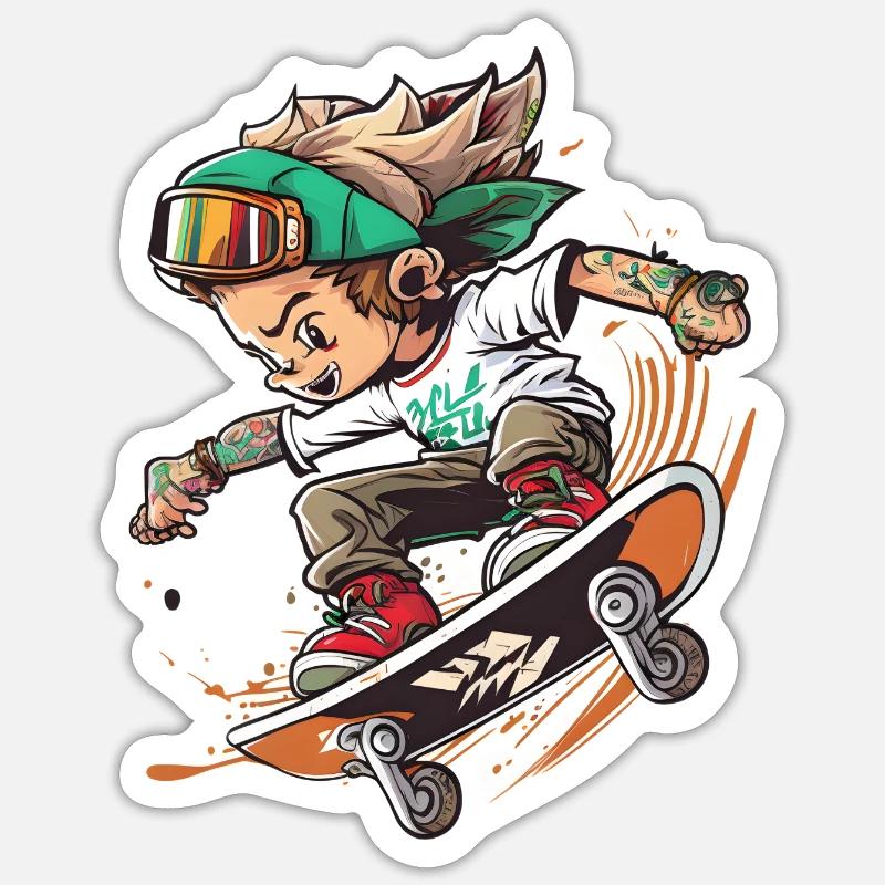 Skaten oder sterben Sticker Größe S (10 x 10 cm)