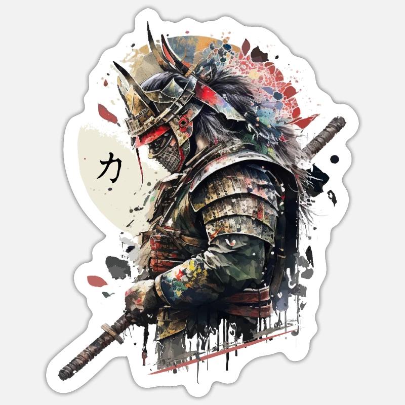 Samurai Sticker size S (10 x 10 cm)