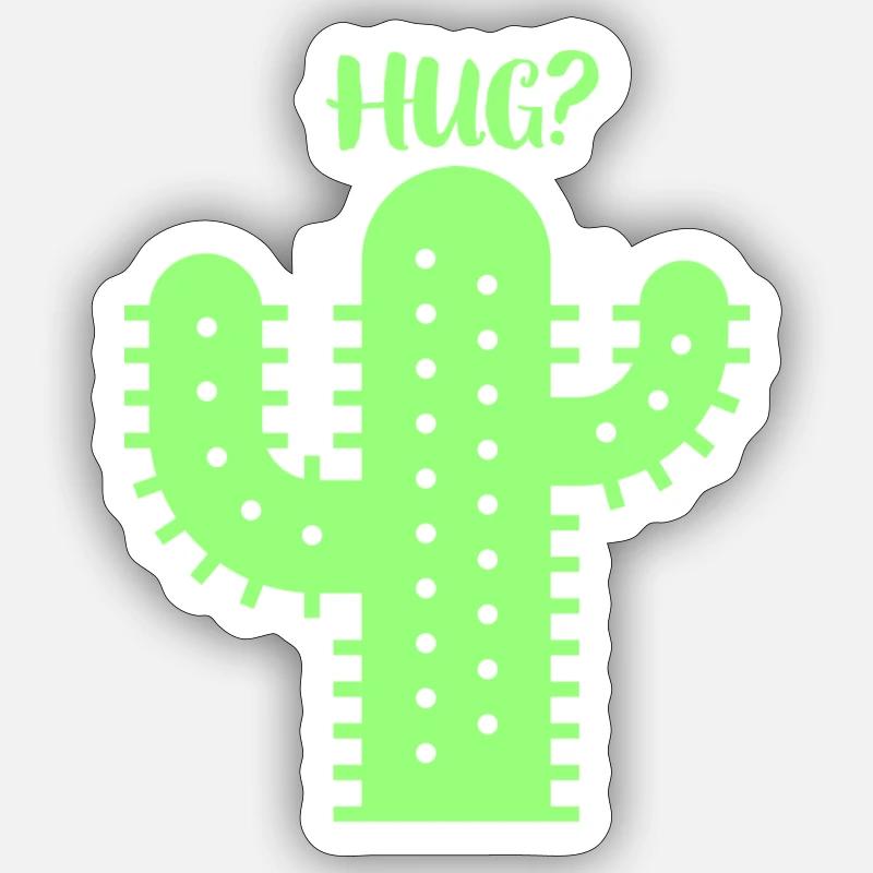 Cactus Hug Sticker size S (10 x 10 cm)