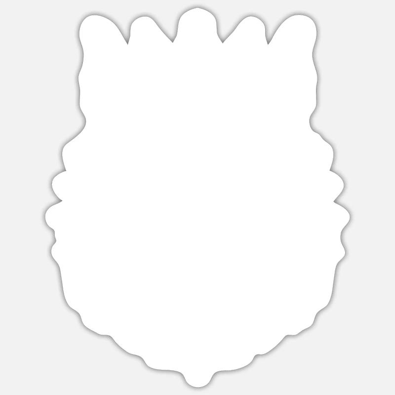 Wolf Crown Head King - Sticker size S (10 x 10 cm) - white matte