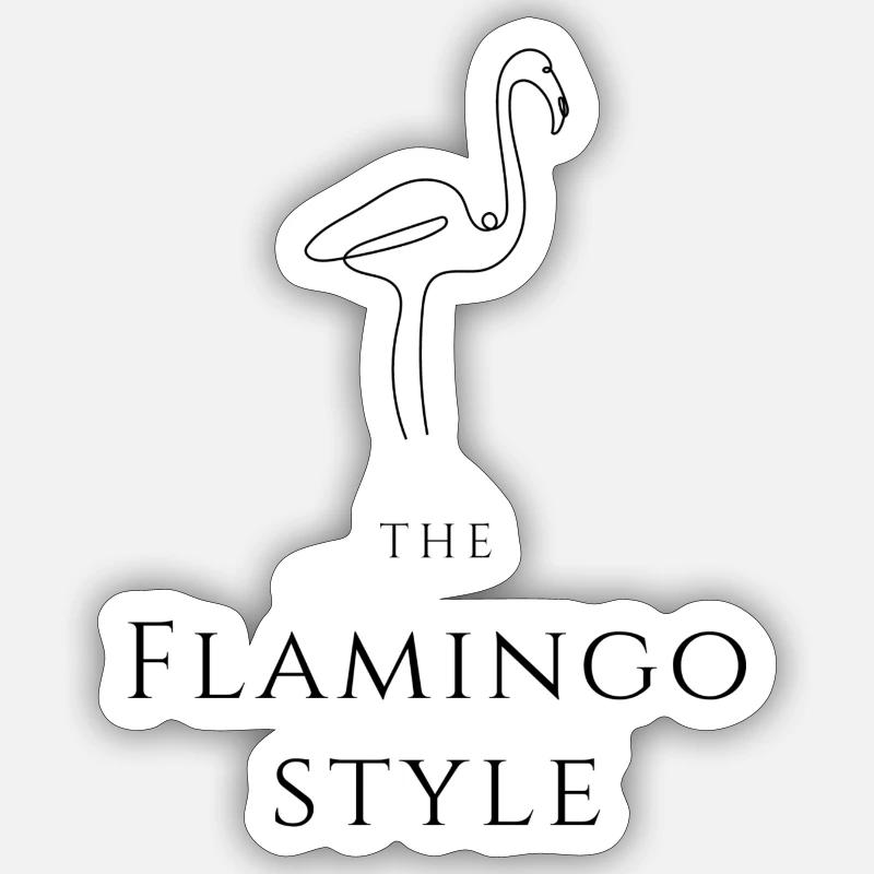 Flamingo style - Sticker size S (10 x 10 cm) - white matte