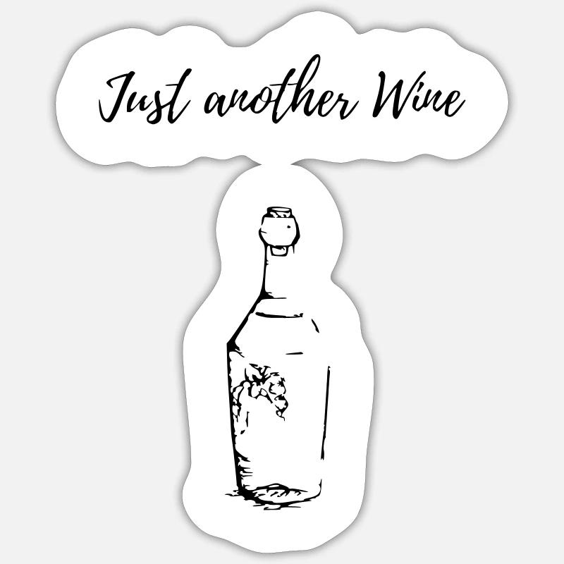 Wein - Sticker Größe S (10 x 10 cm) - Mattweiß