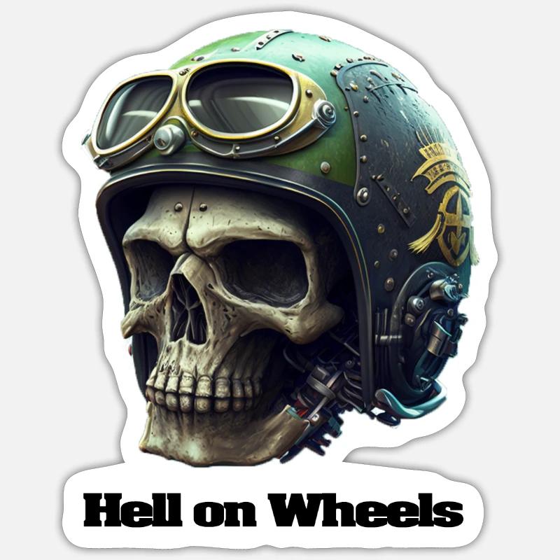 Hell on wheels Sticker size S (10 x 10 cm)