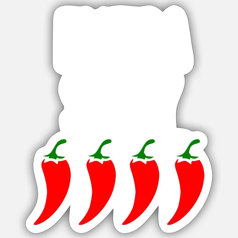 Extra épicé - Sticker taille S (10 x 10 cm) - blanc mat