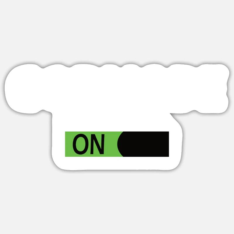Godmode on - Sticker Größe S (10 x 10 cm) - Mattweiß