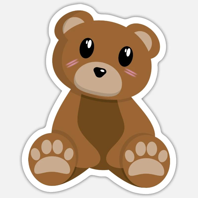 Bear - Sticker size S (10 x 10 cm) - white matte