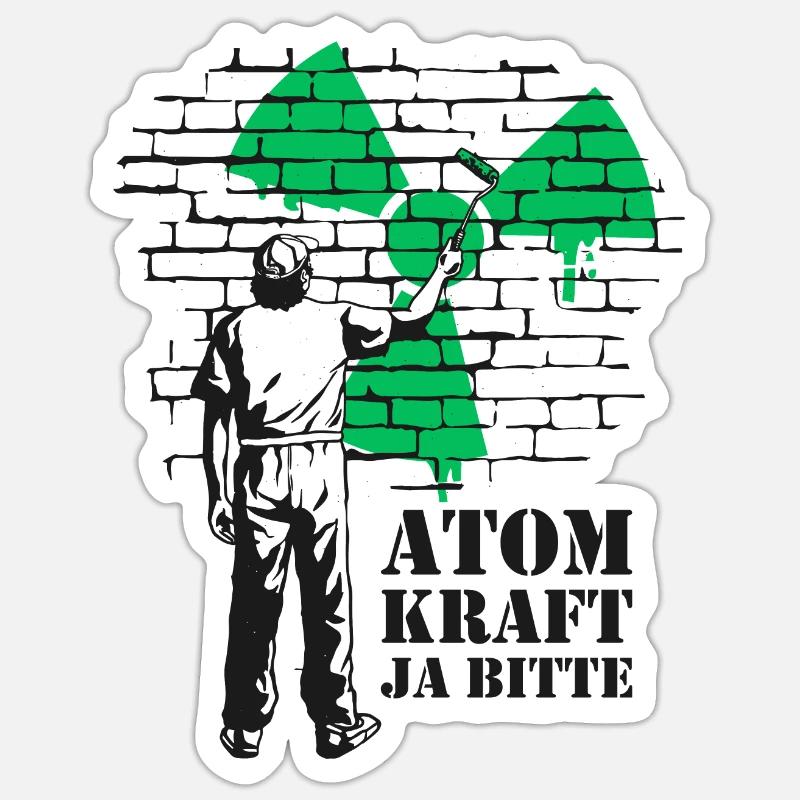 Atomkraft Ja bitte, Ja zu Atomenergie Sticker Größe S (10 x 10 cm)