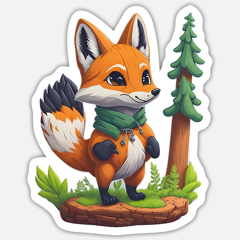 Small tortoiseshell - Sticker size S (10 x 10 cm) - white matte