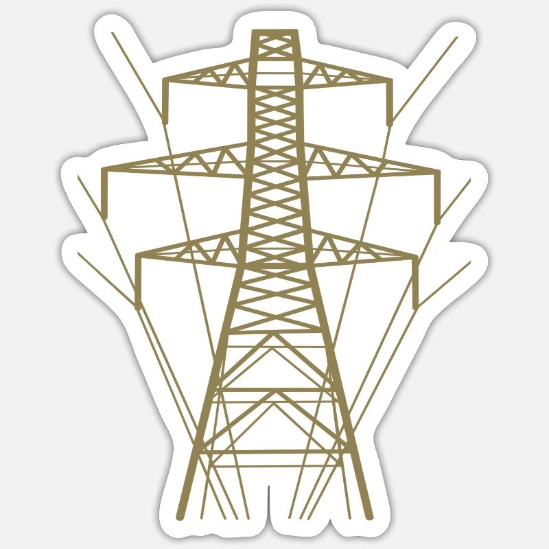 pole silhouette - Sticker size S (10 x 10 cm) - white matte