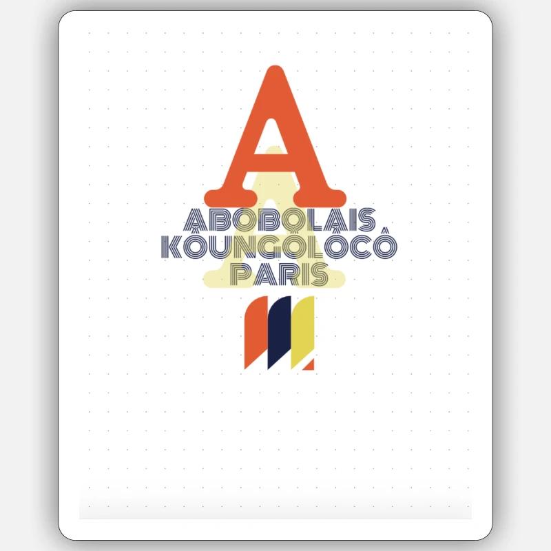 AKP - Sticker taille S (10 x 10 cm) - blanc mat