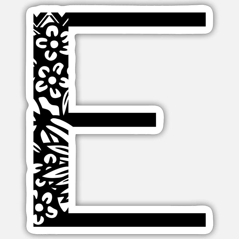 Buchstabe E Sticker Größe S (10 x 10 cm)