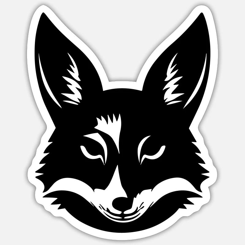 fox - Sticker size S (10 x 10 cm) - white matte