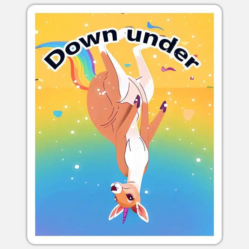 Down Under Sticker size S (10 x 10 cm)