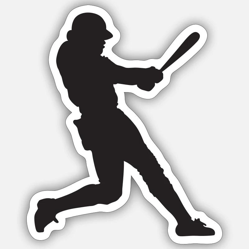 Base-ball - Sticker taille S (10 x 10 cm) - blanc mat