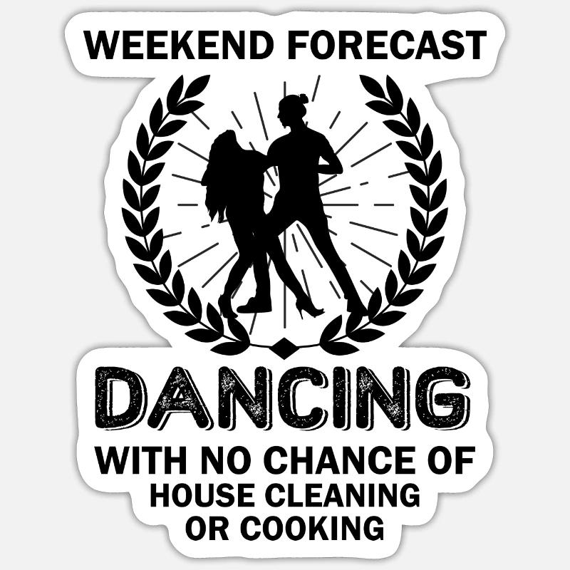 Dancing Dance Music - Sticker size S (10 x 10 cm) - white matte