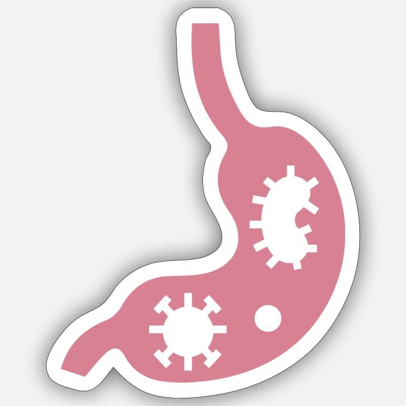 gastrointestinal flu gastrointestinal infection Sticker size S (10 x 10 cm)