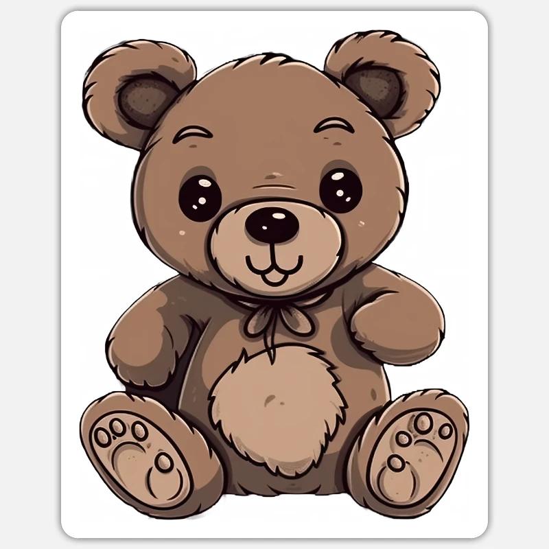 Teddy-Blüten - Sticker Größe S (10 x 10 cm) - Mattweiß