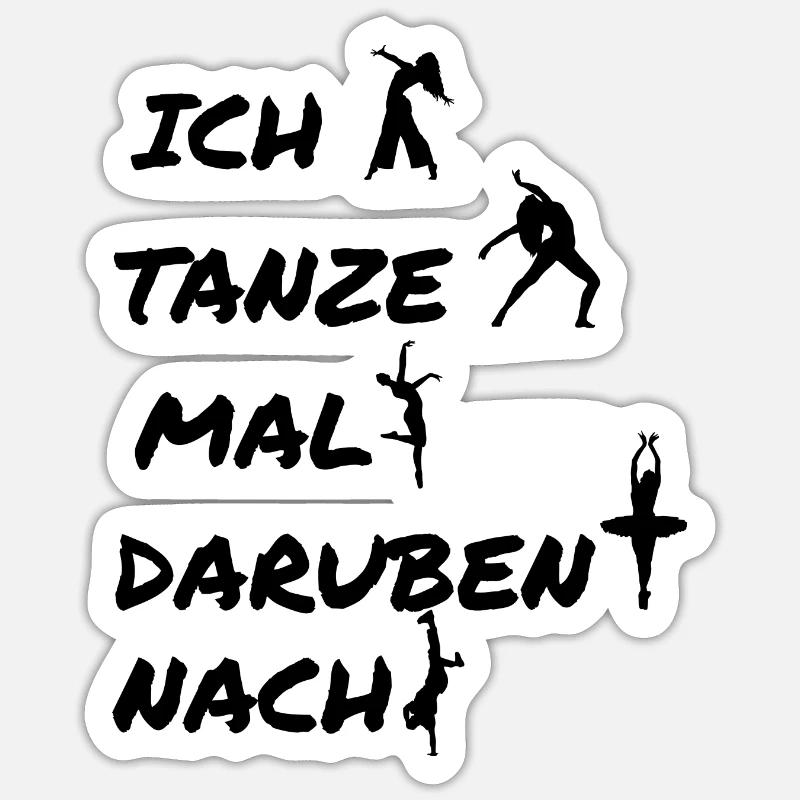 Dancing Dance Music - Sticker Größe S (10 x 10 cm) - Mattweiß