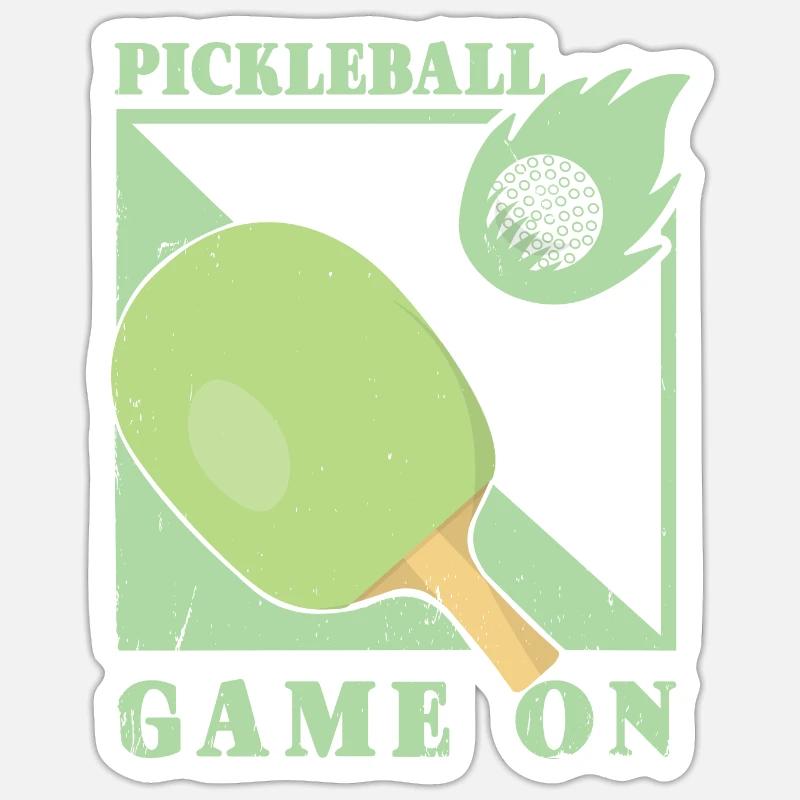 Pickleball Player - Sticker size S (10 x 10 cm) - white matte