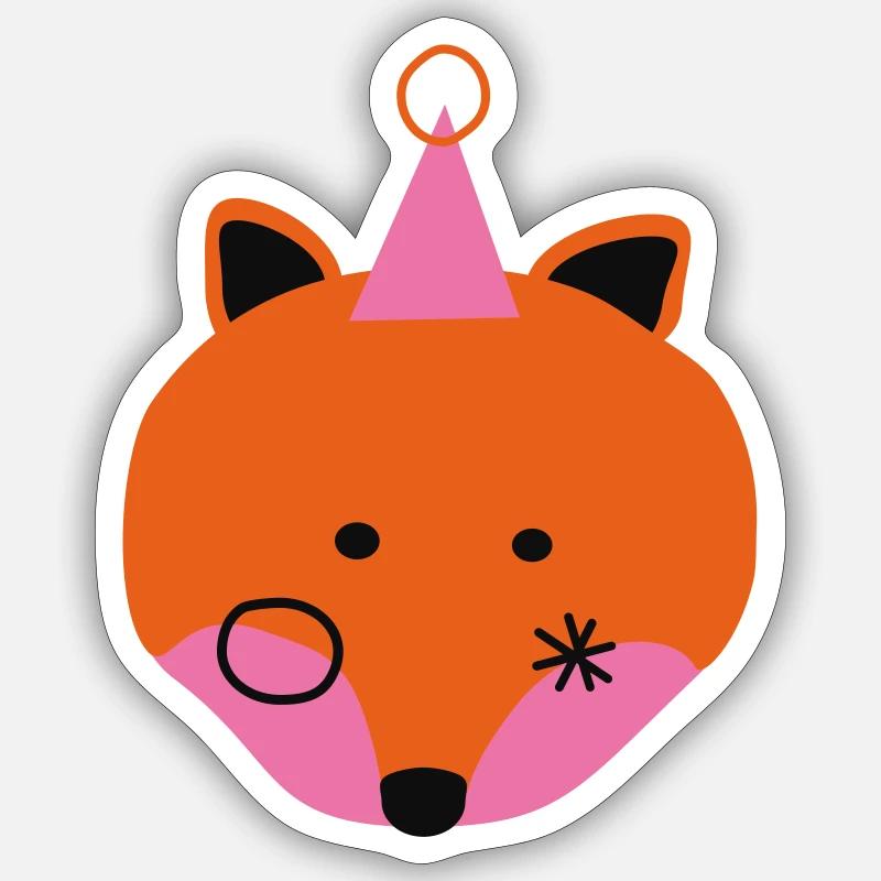 Partyfuchs Sticker Größe S (10 x 10 cm)