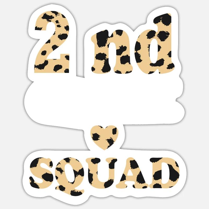 Leopard Lehrergeschenke der 2. Klasse - Sticker Größe S (10 x 10 cm) - Mattweiß