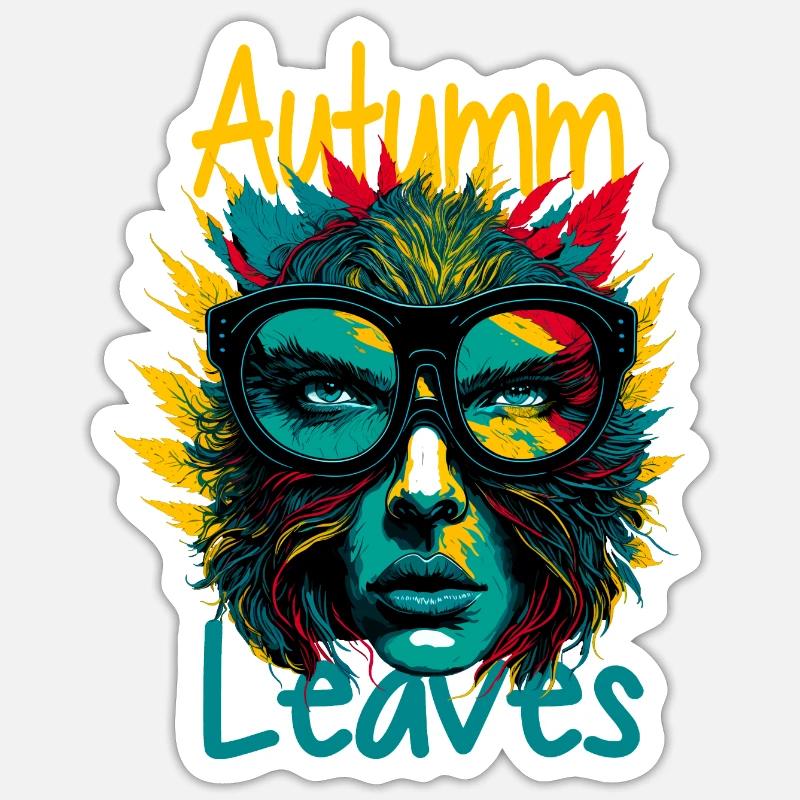 Vision d’automne Sticker taille S (10 x 10 cm)