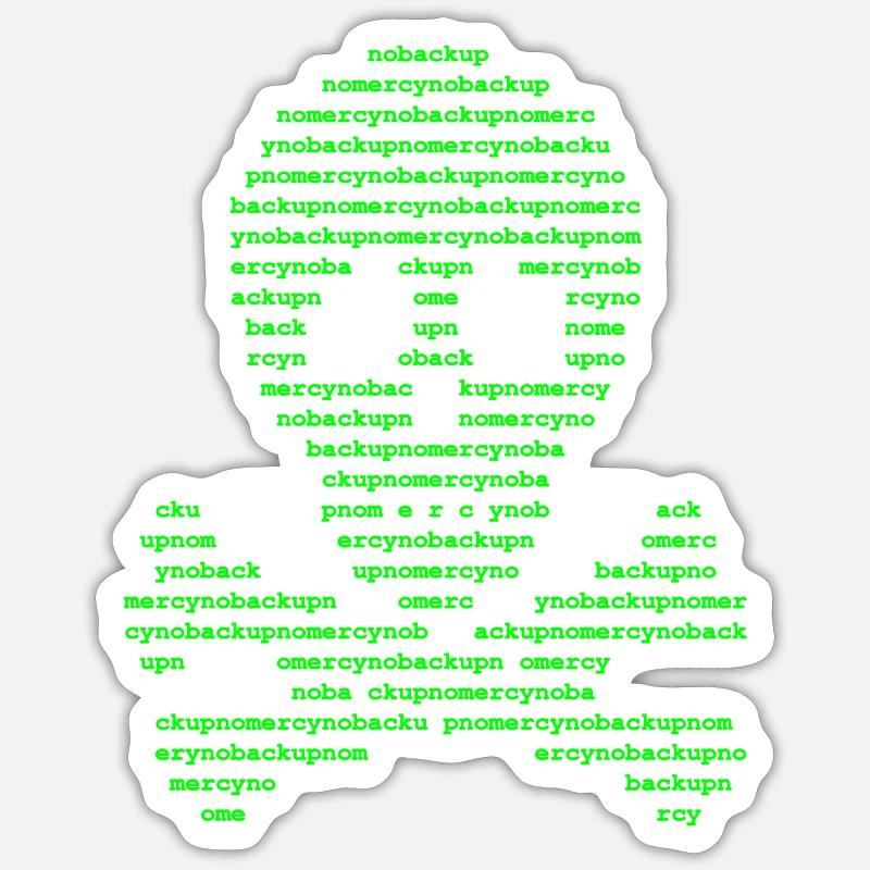 Pas de secours, pas de pitié, de l’humour informatique Sticker taille S (10 x 10 cm)