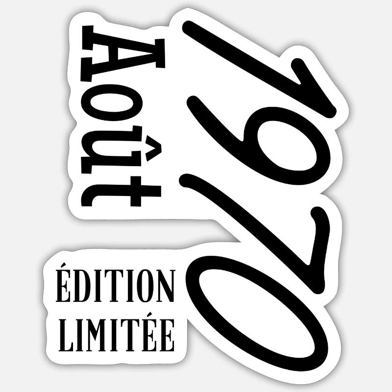 édition limitée aout 1970 - Sticker taille S (10 x 10 cm) - blanc mat