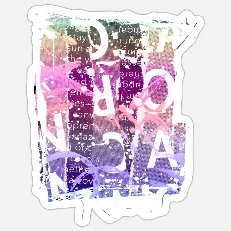 Newspaper Clips Scrapbook Magazines Alphabet Code Sticker size S (10 x 10 cm)