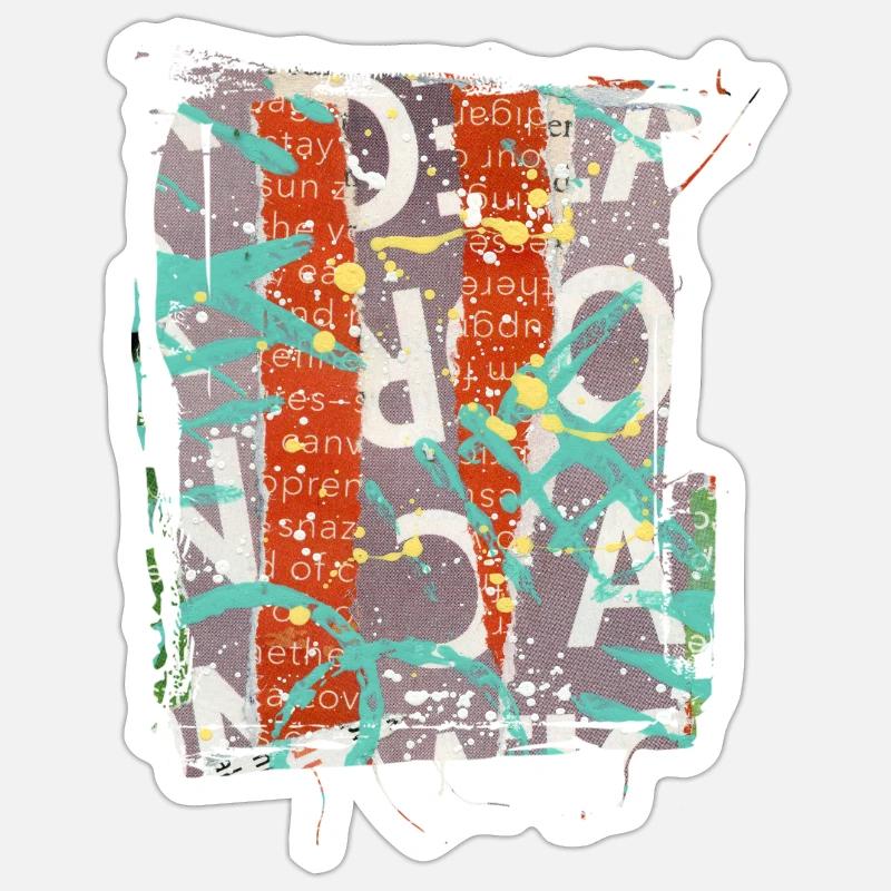 Zeitungsausschnitte Scrapbook Zeitschriften Alphabet Code Sticker Größe S (10 x 10 cm)