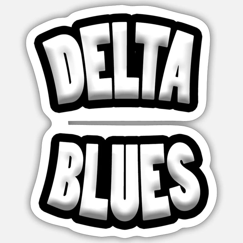 Delta Blues Retro Typography - Sticker size S (10 x 10 cm) - white matte