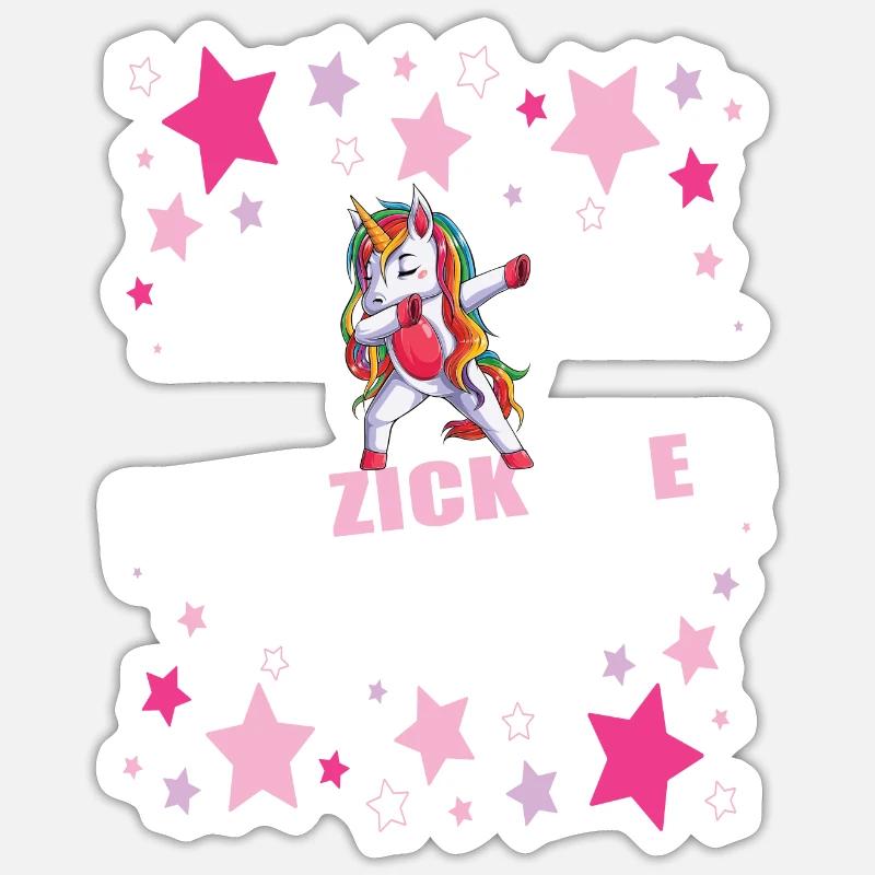 Prinzessin Prinzickchen Einhorn - Sticker Größe S (10 x 10 cm) - Mattweiß