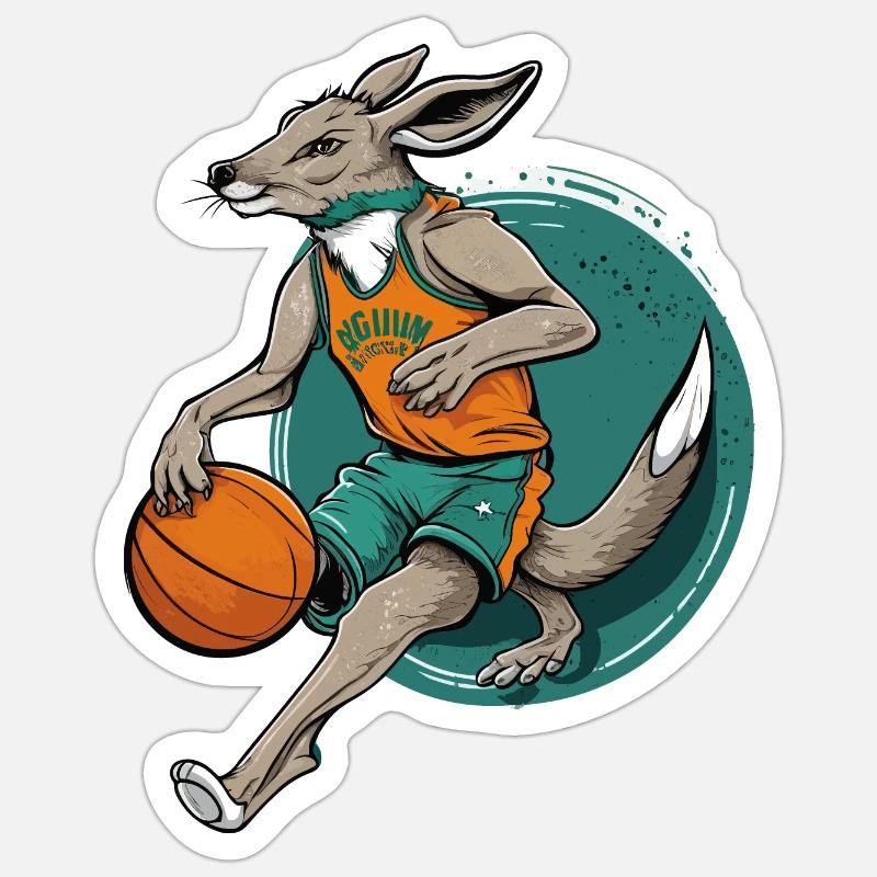 Sprungwurf - Sticker Größe S (10 x 10 cm) - Mattweiß